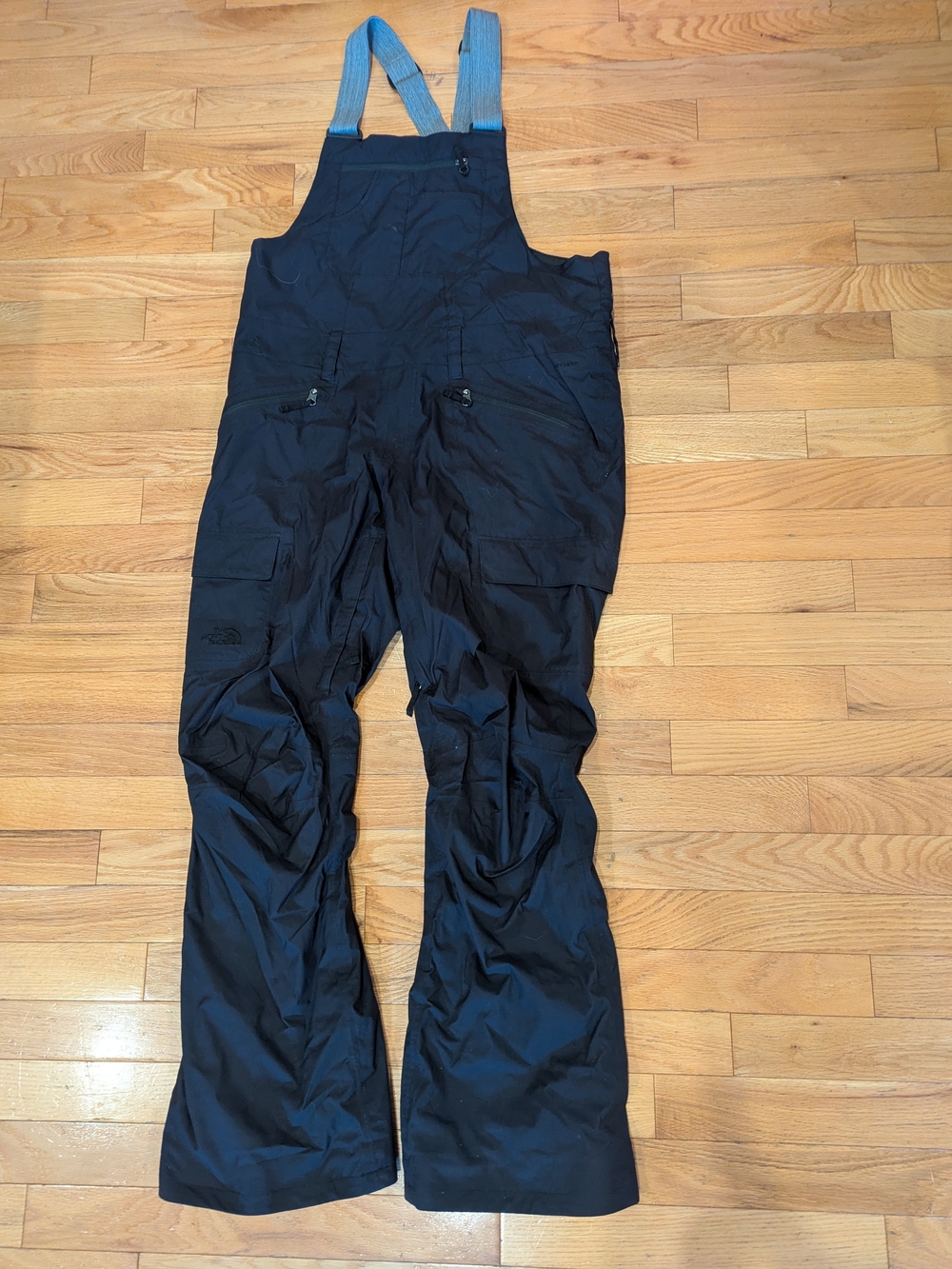 Women's Black Bib Large North Face Snow Pants with Adjustable Straps